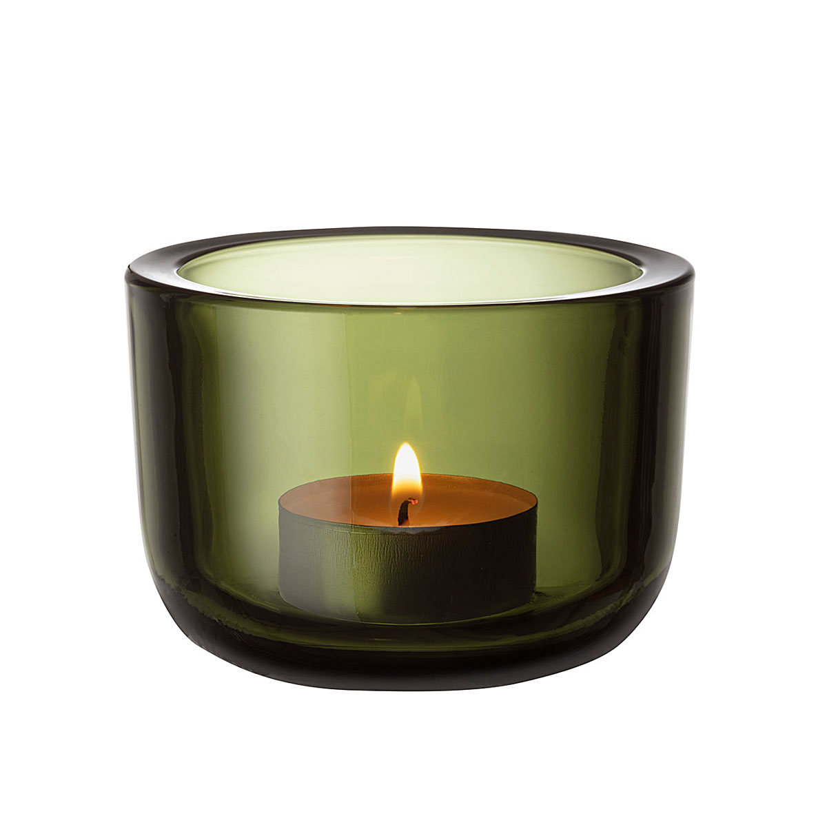 Iittala Valkea Tealight Candleholder Moss Green