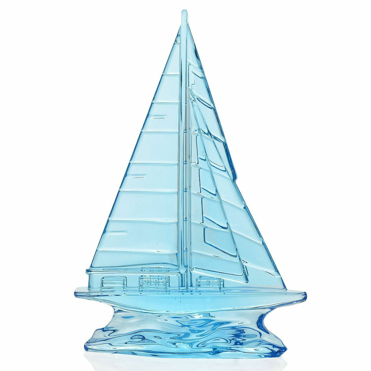 Waterford Crystal 9" Sailboat Sculpture, Blue