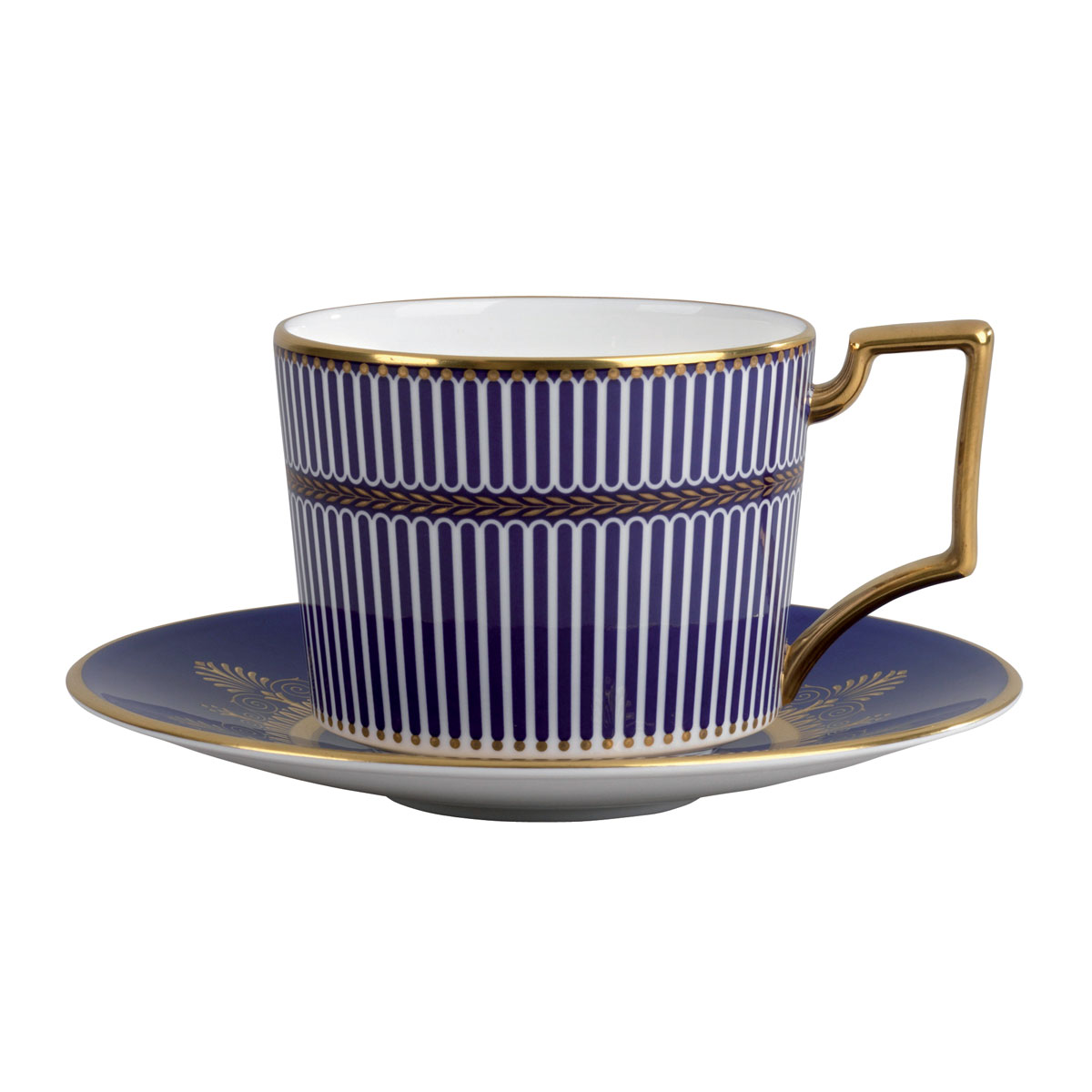 Wedgwood Anthemion Blue Teacup and Saucer