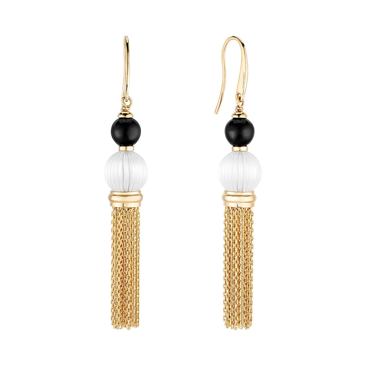 Lalique Vibrante Tassel Earrings, Gold Vermeil