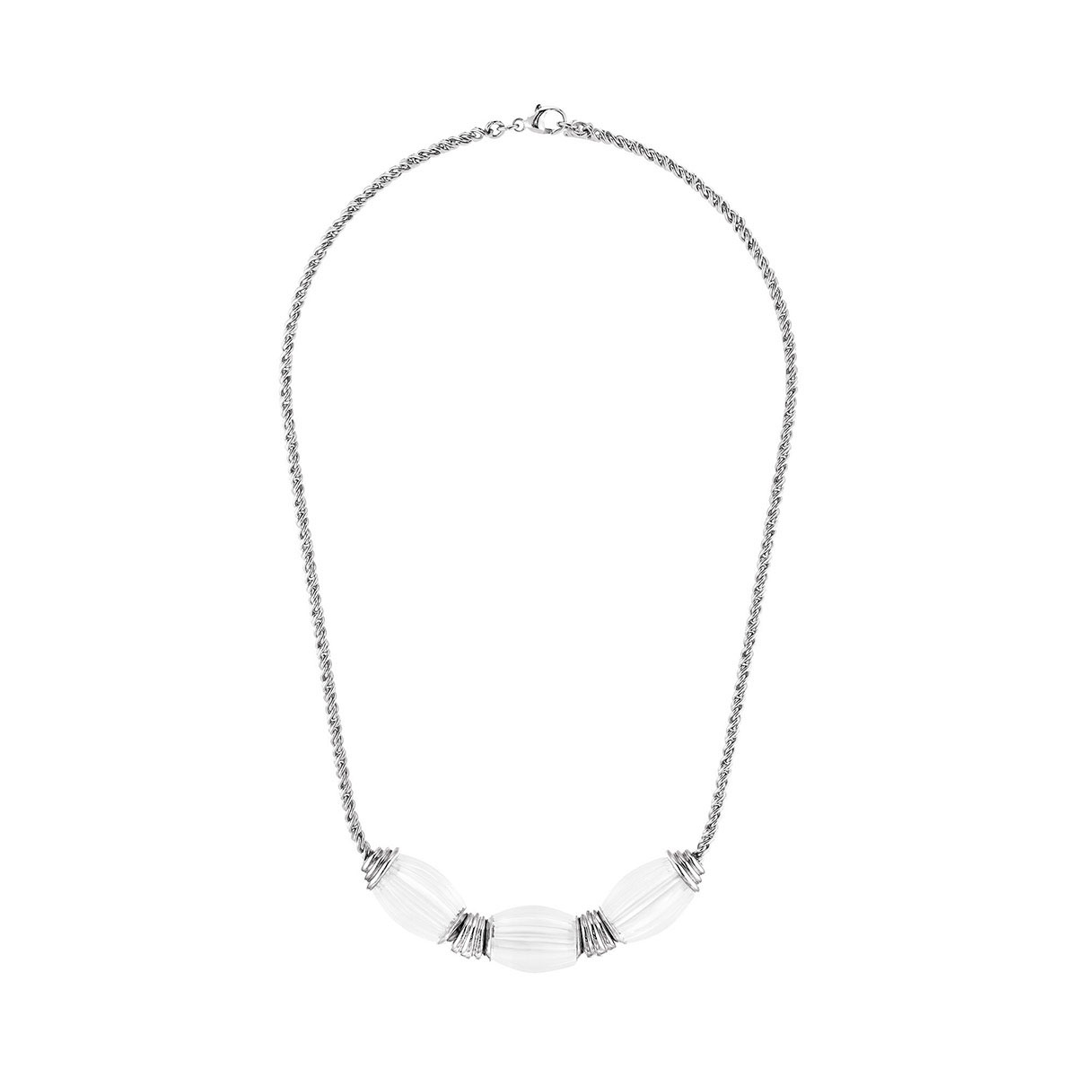 Lalique Vibrante Oval Necklace, Silver