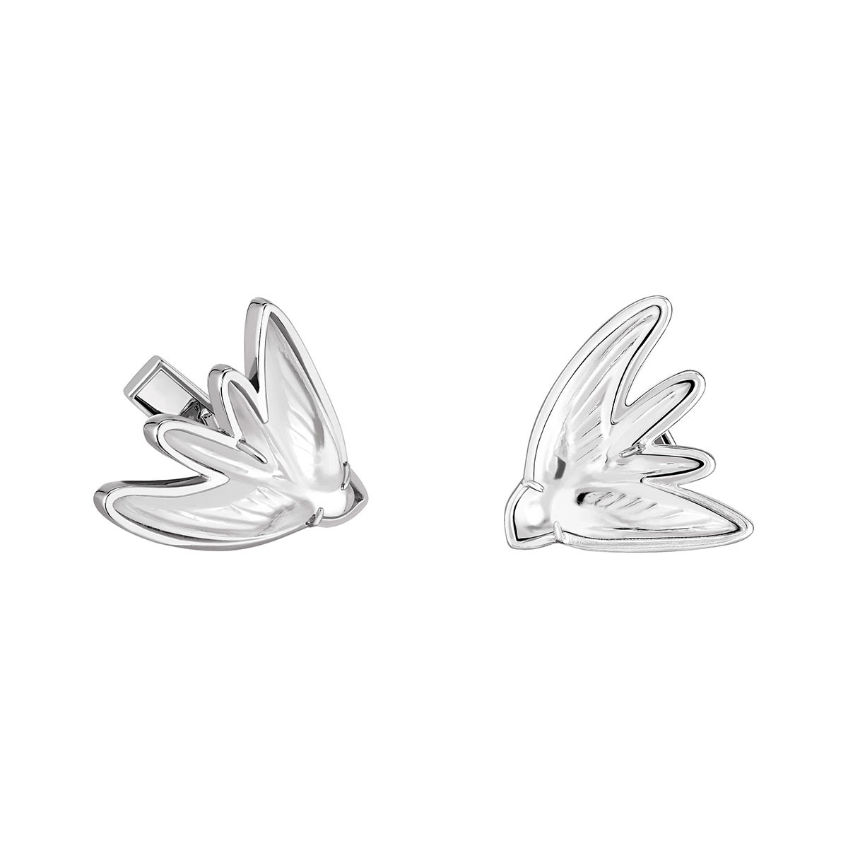 Lalique Hirondelle Cufflinks, Silver