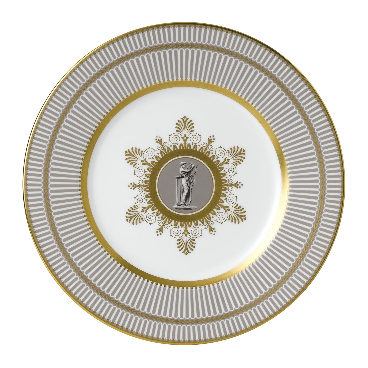 Wedgwood Anthemion Grey Accent Salad Plate 9"