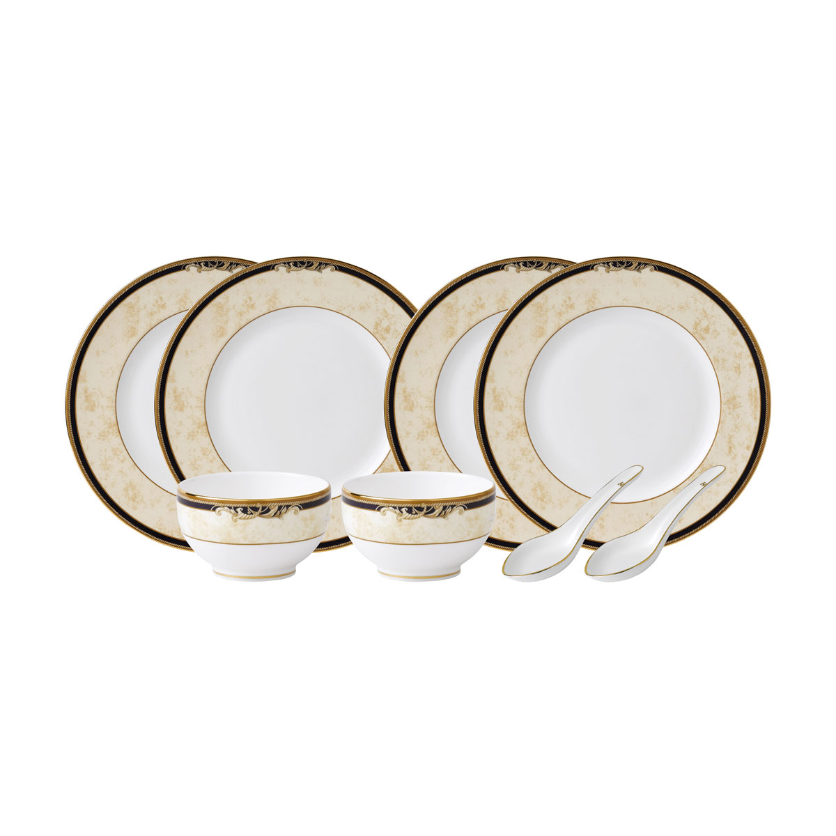 Wedgwood Cornucopia China Dining Set For Two With Spoons