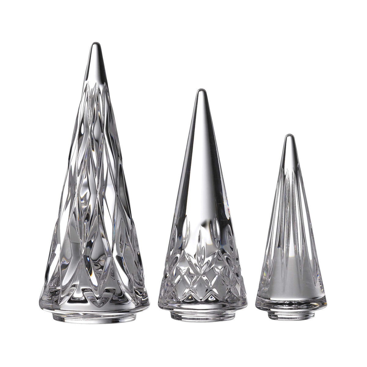 Waterford Crystal 2020 Christmas Tree Clear Set of Three