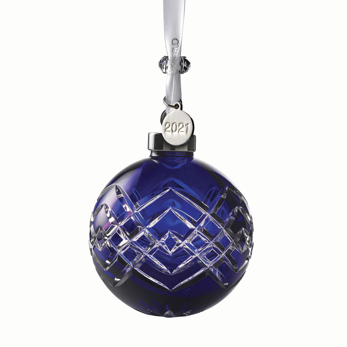 Waterford Cased Sapphire Ball 2021 Dated Ornament