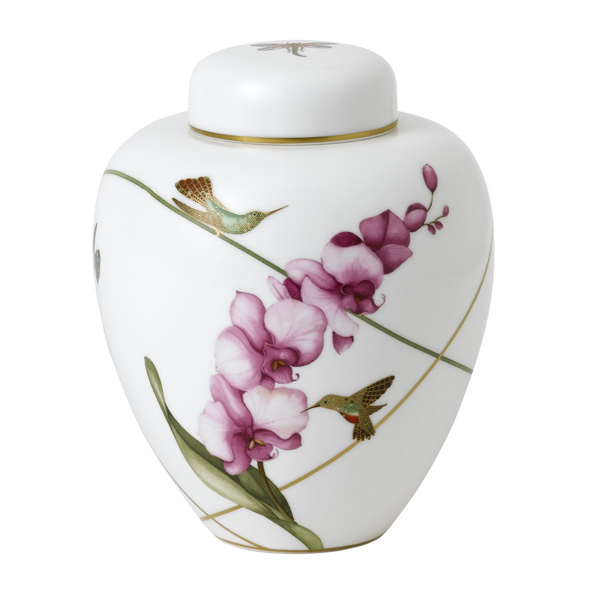 Wedgwood Hummingbird Lidded Vase 5.9"