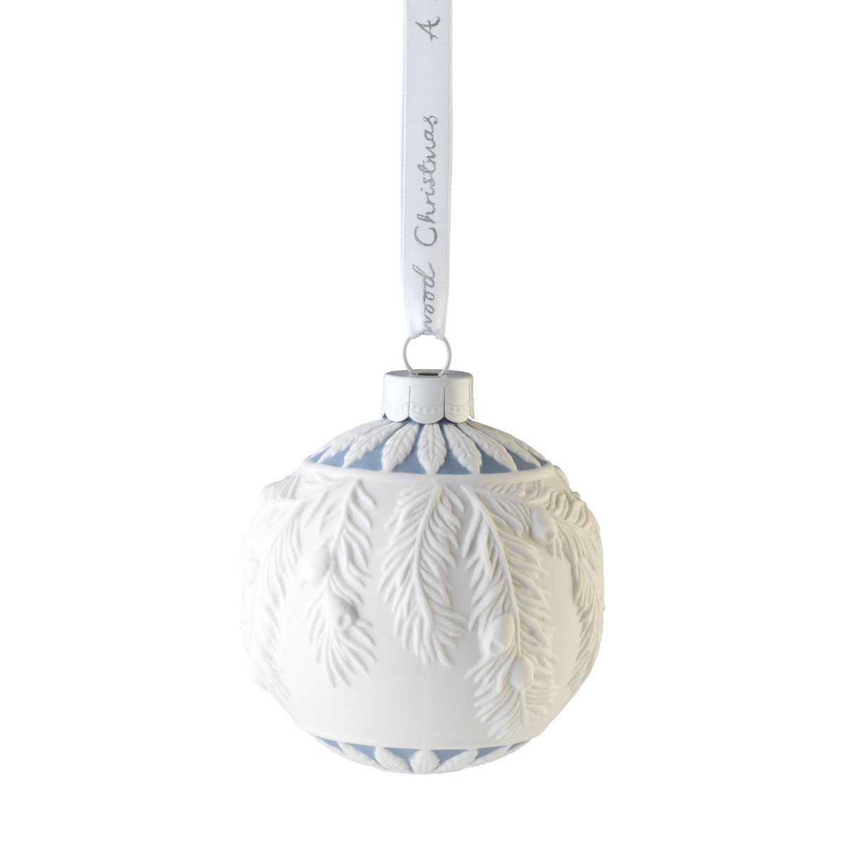 Wedgwood Frosted Pine Bauble Ball Ornament