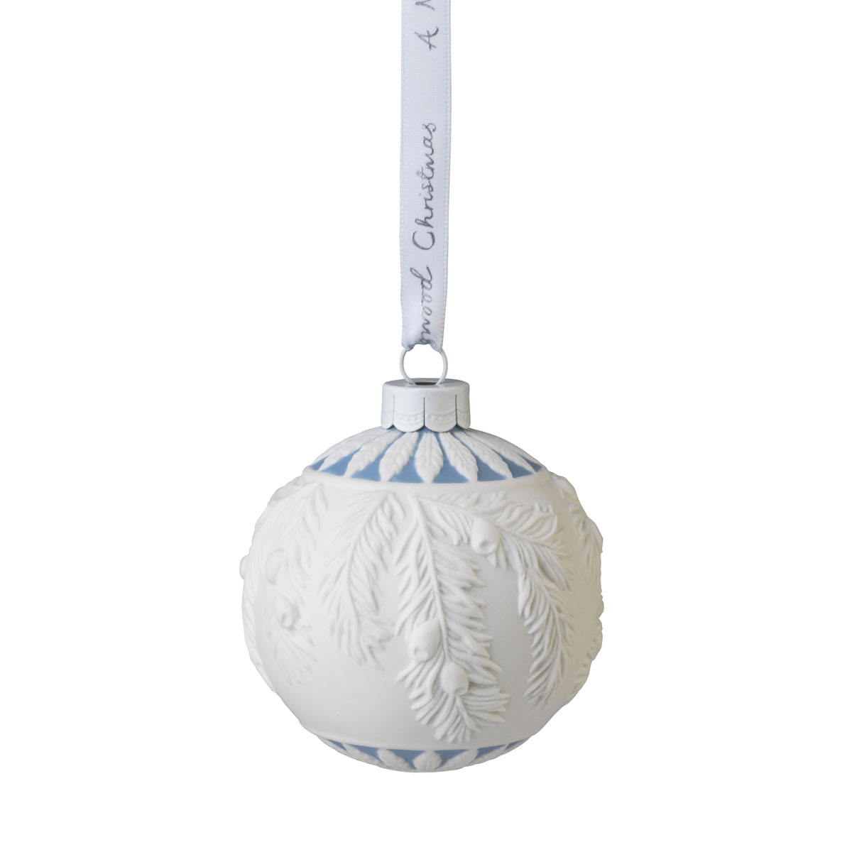 Wedgwood 2021 Frosted Mistletoe Bauble Ornament