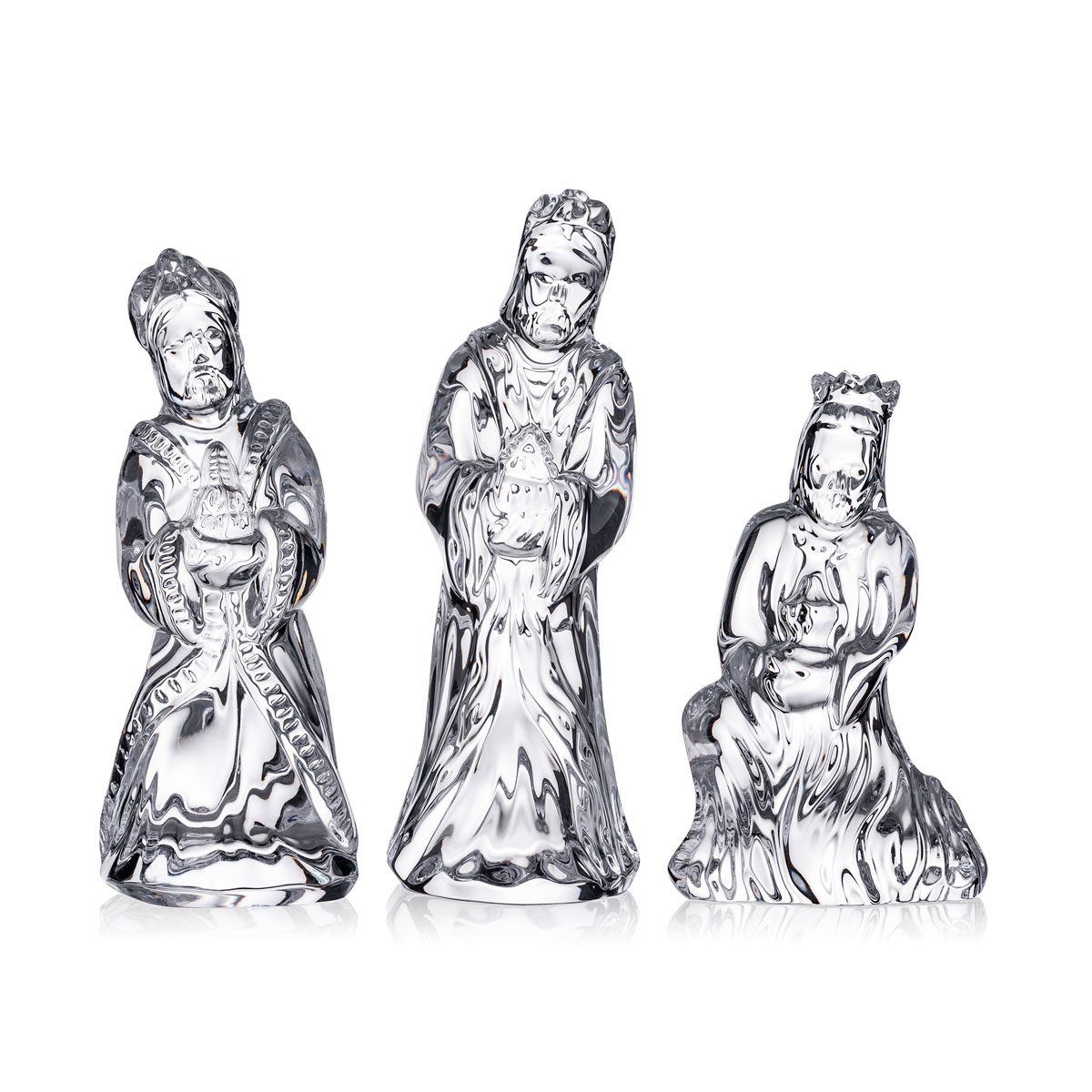 Waterford Crystal Three Wise Men Sculptures, Set of Three