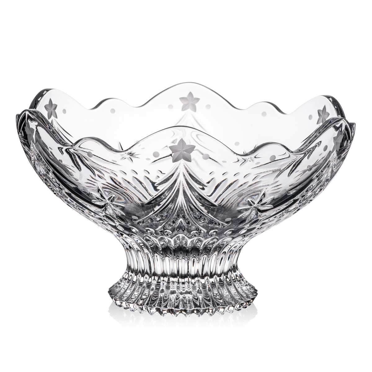 Waterford Crystal Christmas Night Footed 10" Bowl