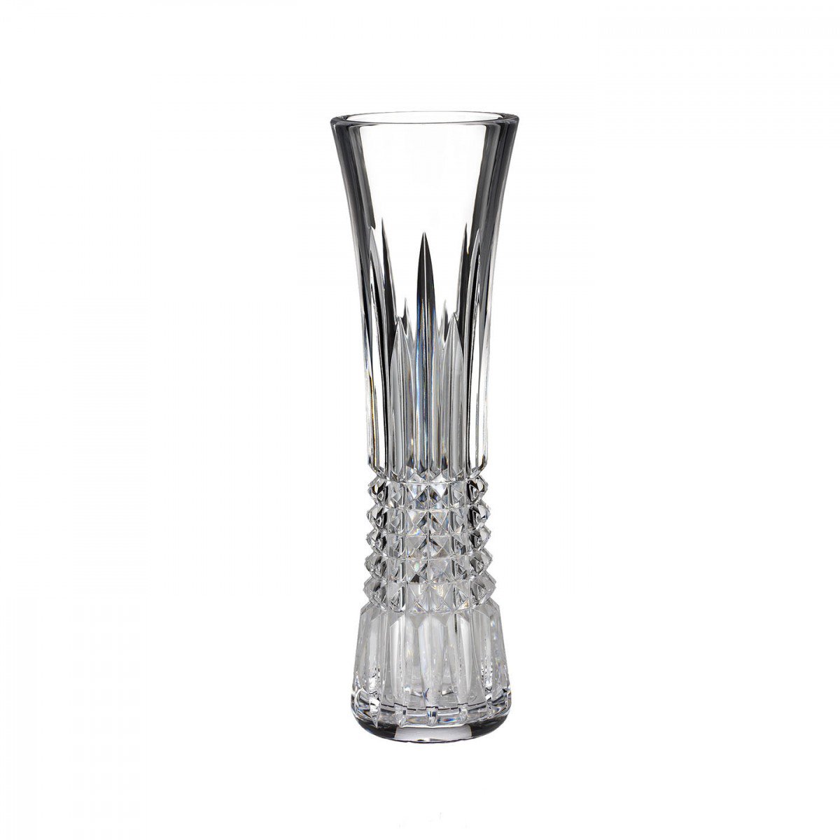 Waterford Lismore Diamond 9" Bud Crystal Vase
