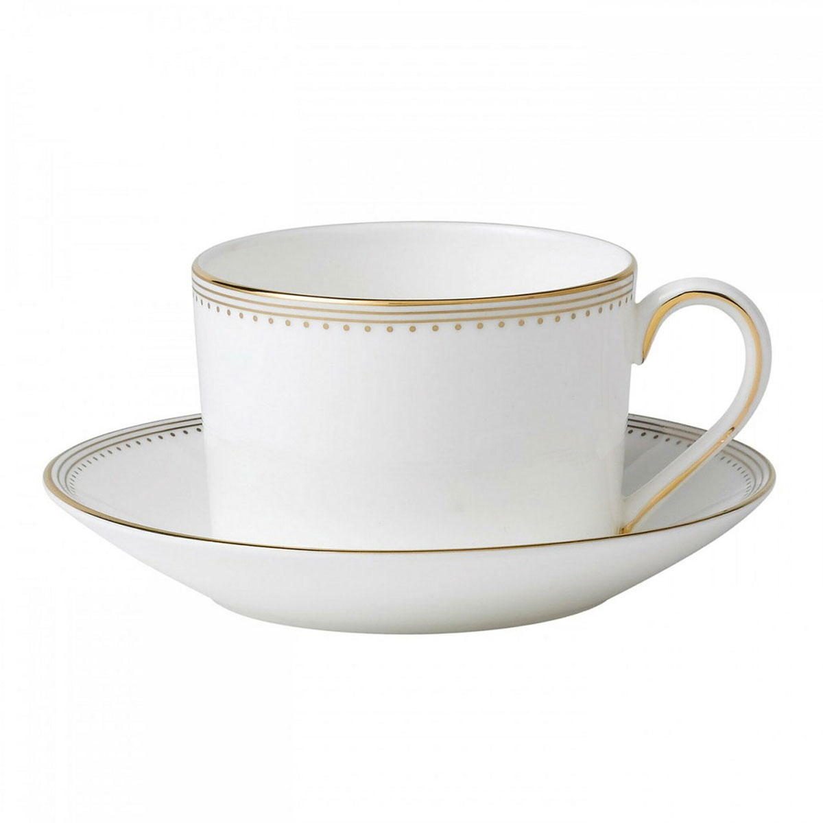 Vera Wang Wedgwood Golden Grosgrain Tea Cup and Saucer