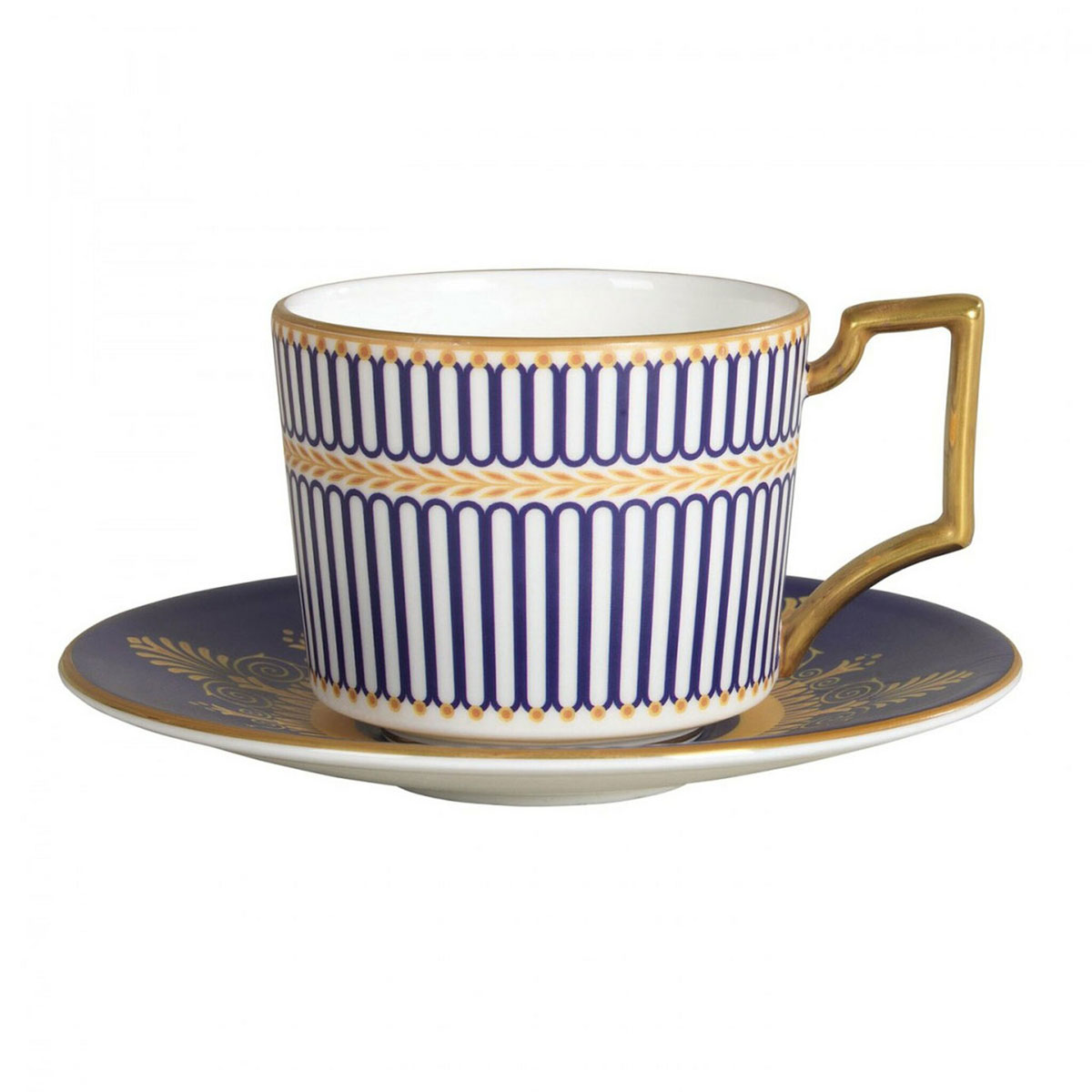Wedgwood Anthemion Blue Coffee Cup and Saucer