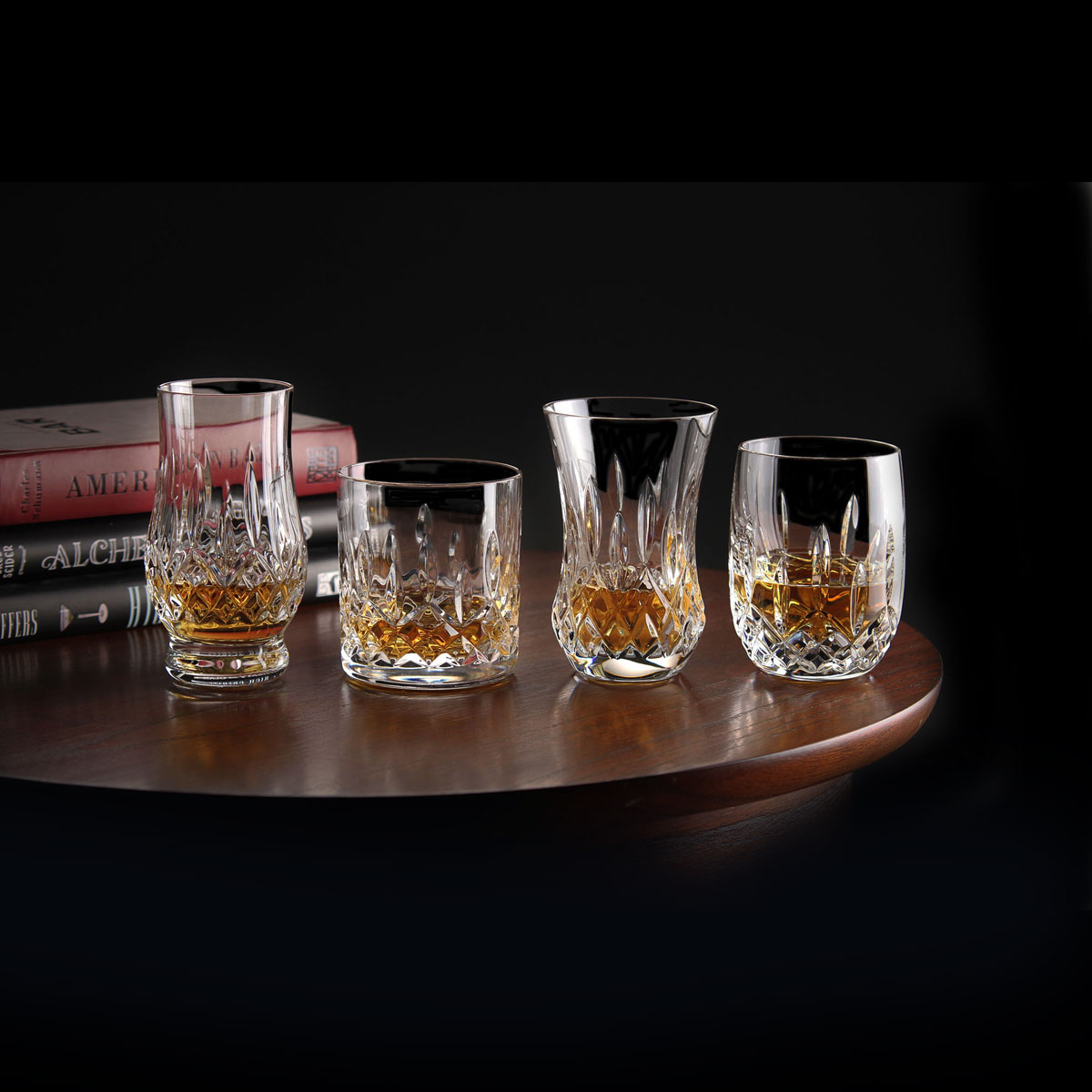 Waterford Crystal Lismore Whiskey Tasting Footed Tumblers Pair Crystal Classics