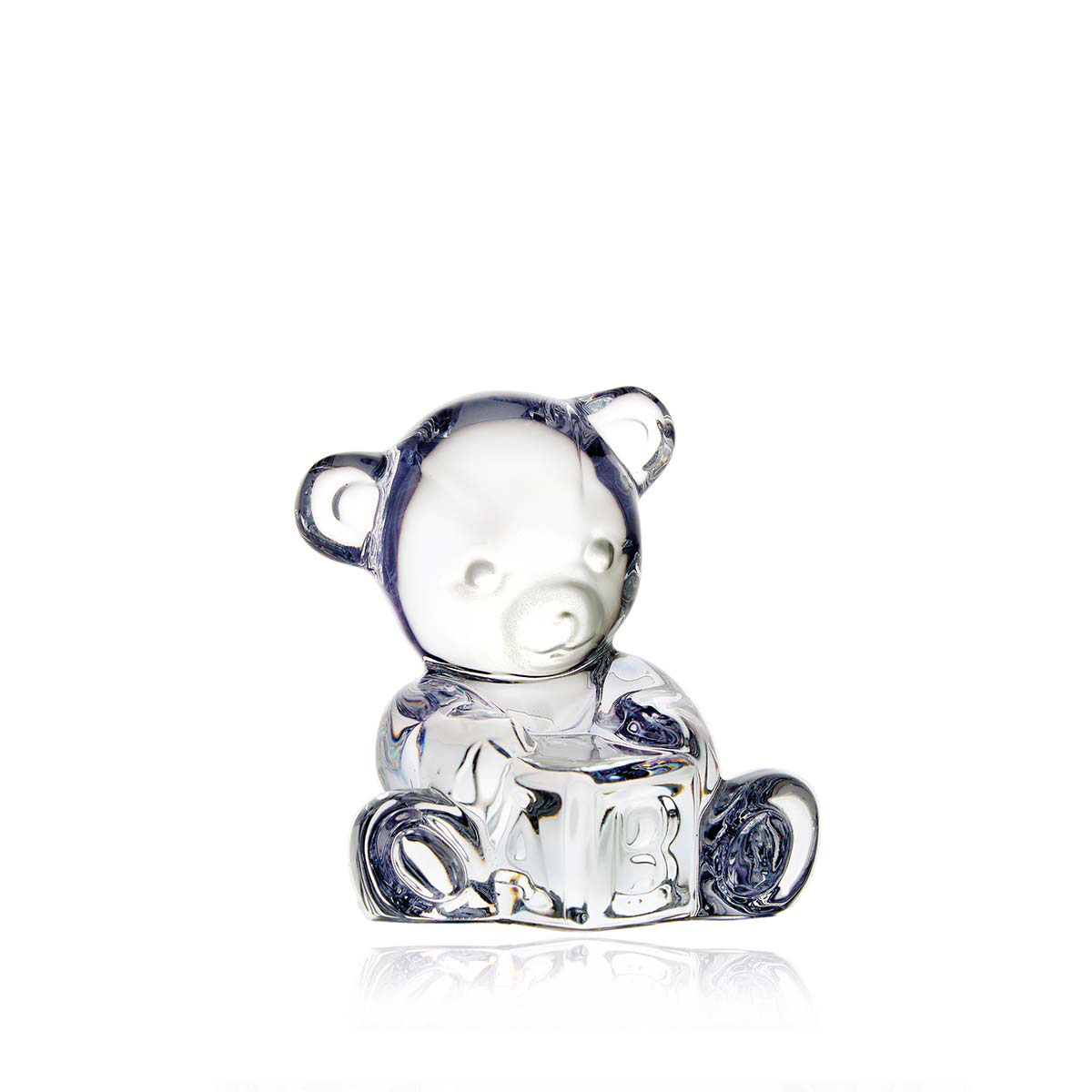 Waterford Giftology Baby Bear on Block Crystal Paperweight