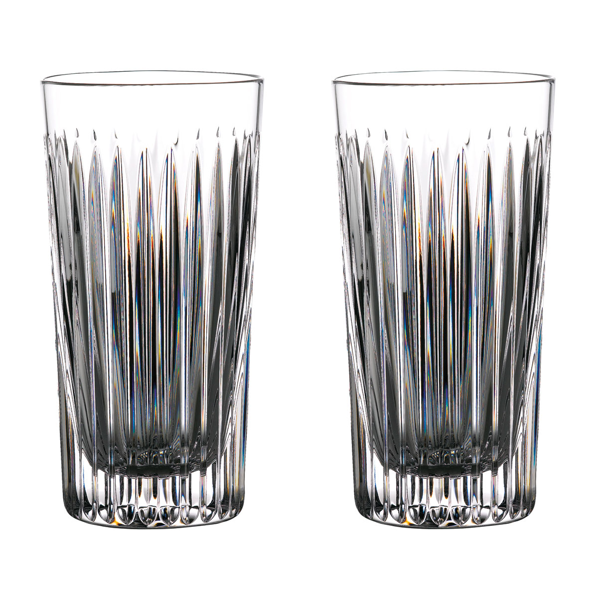 Pair Waterford Crystal Gin Journeys Huntley Hiball Glasses