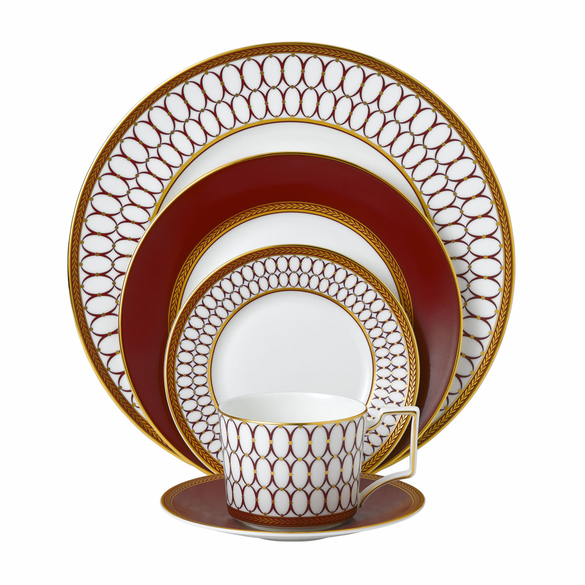 Wedgwood Renaissance Red 5 Piece Place Setting