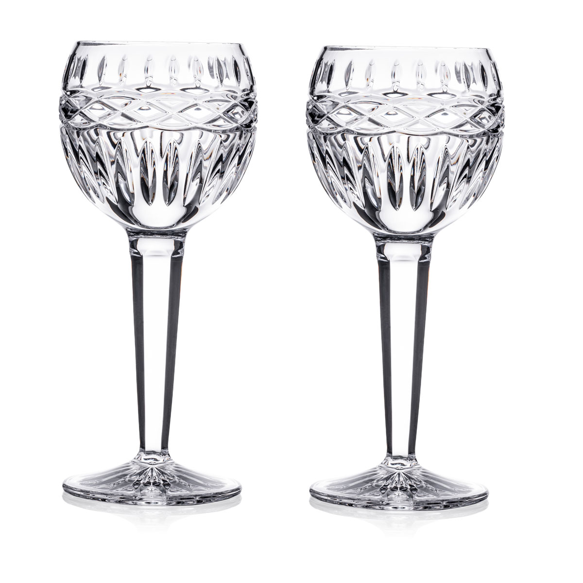 Waterford Crystal Kells Hock Wine Glasses, Pair