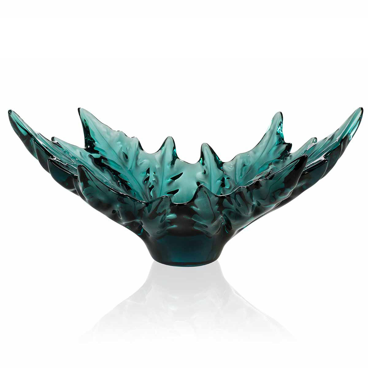 Lalique Champs Elysees Small Crystal Bowl, Intense Green
