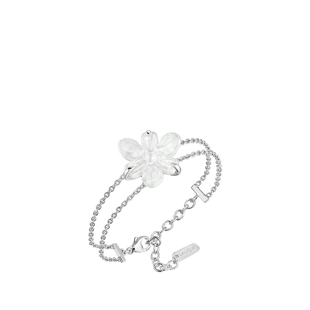 Lalique Fleur De Neige Silver Bracelet