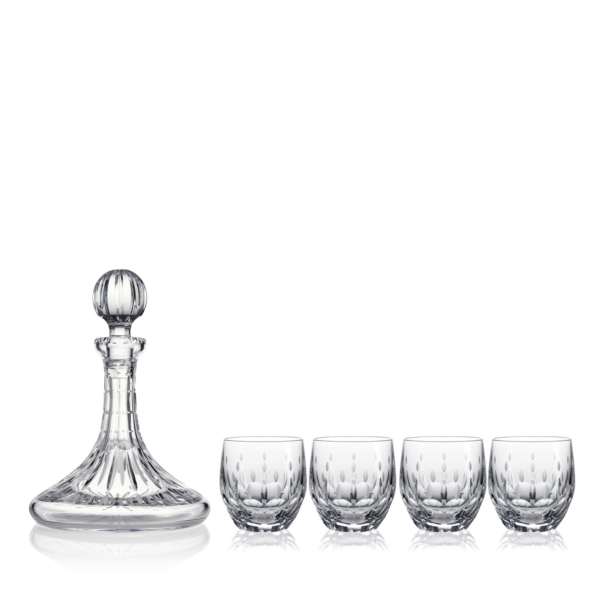 Waterford Crystal Mastercraft Winter Wonders Decanter and Tumbler Set of 4