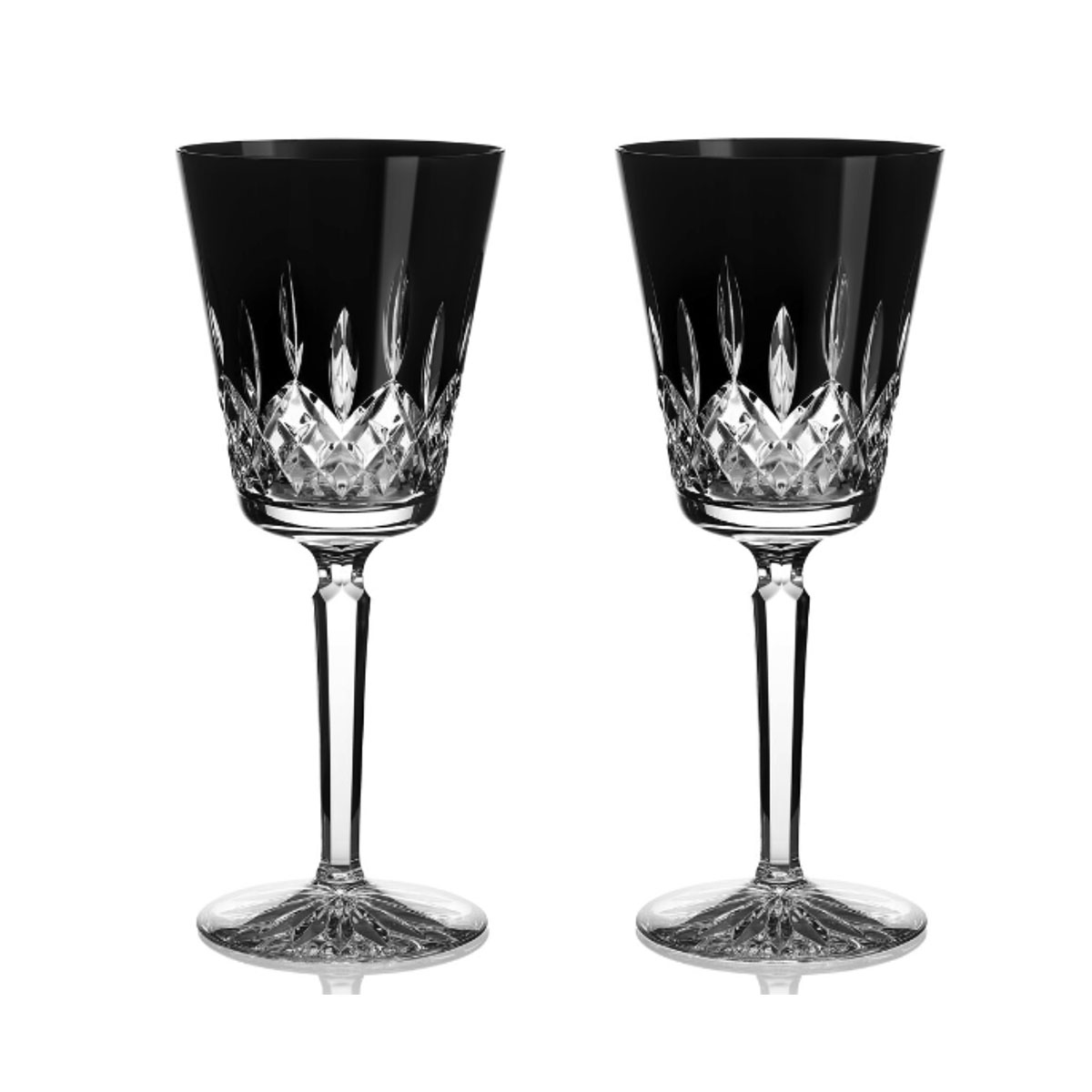 Waterford Lismore Black Medium Goblet Glasses, Pair