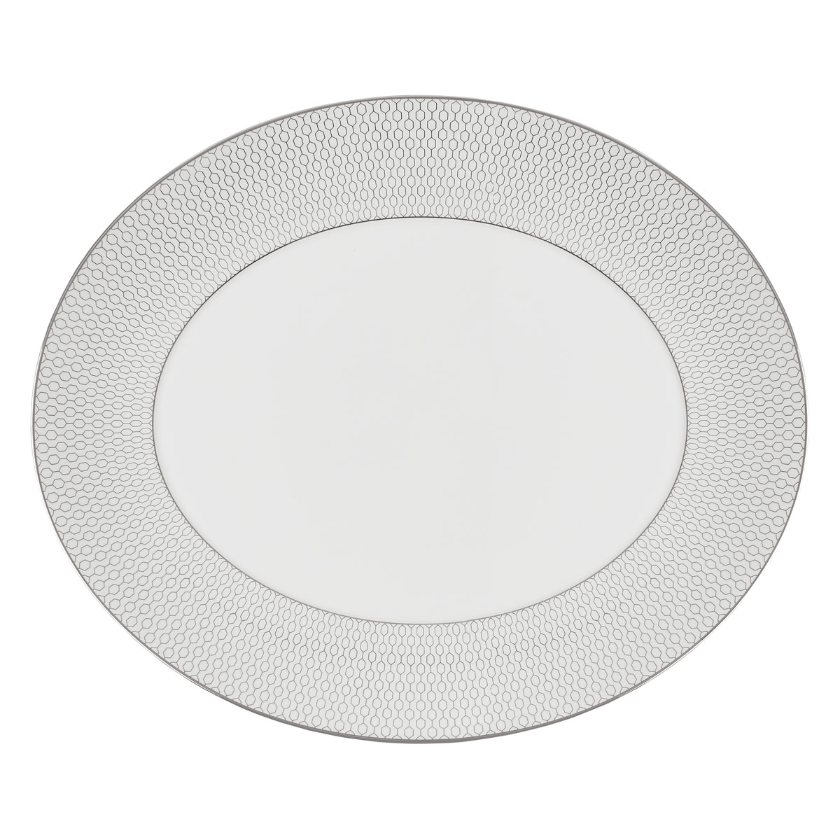 Wedgwood Gio Platinum Oval Serving Platter 13"