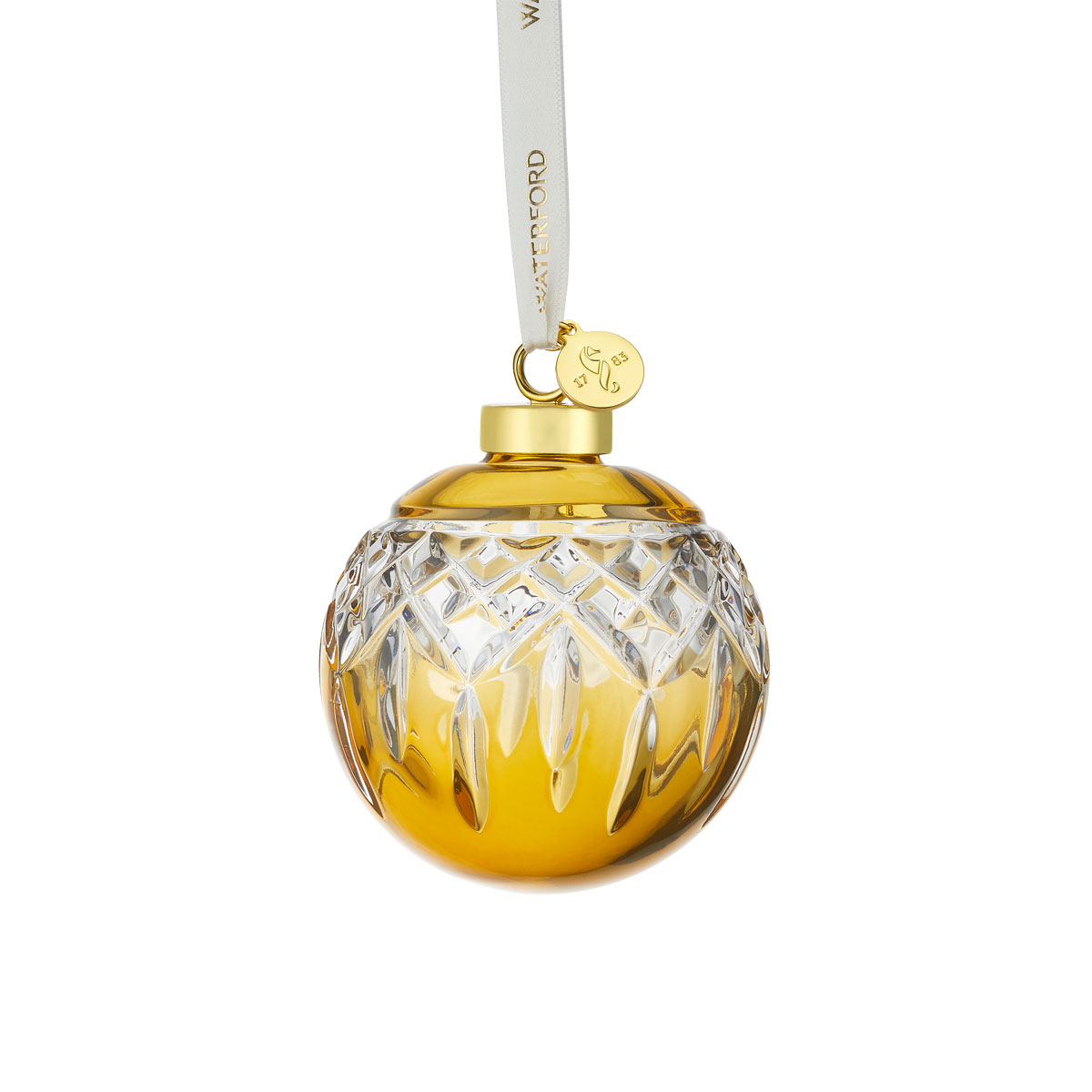 Waterford Crystal 2022 Lismore Bauble Amber Ornament