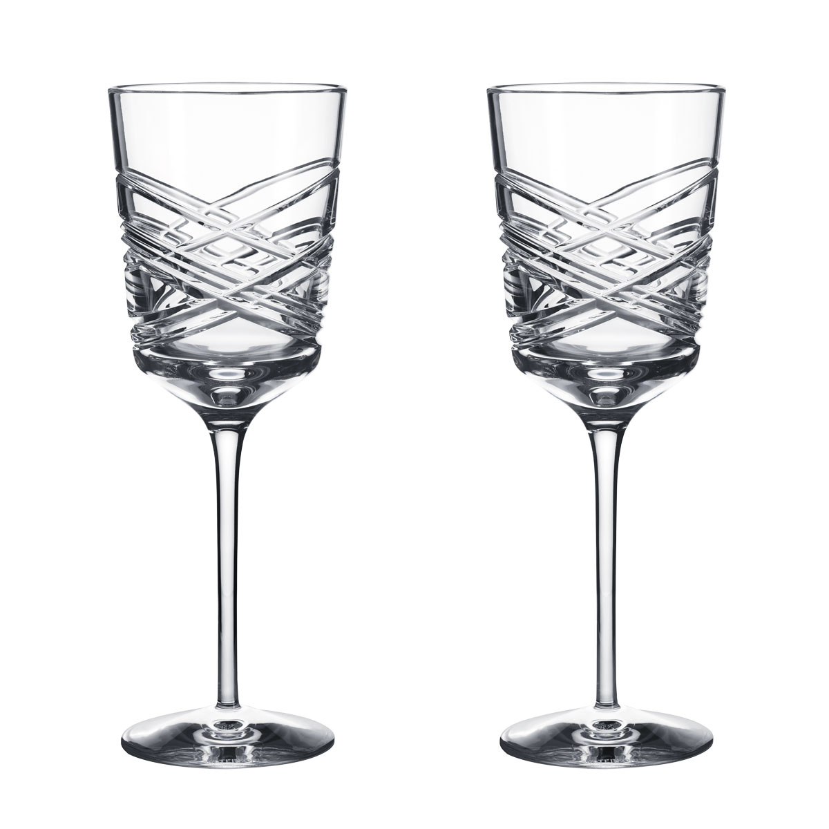 Waterford Aran White Wine Glasses, Pair