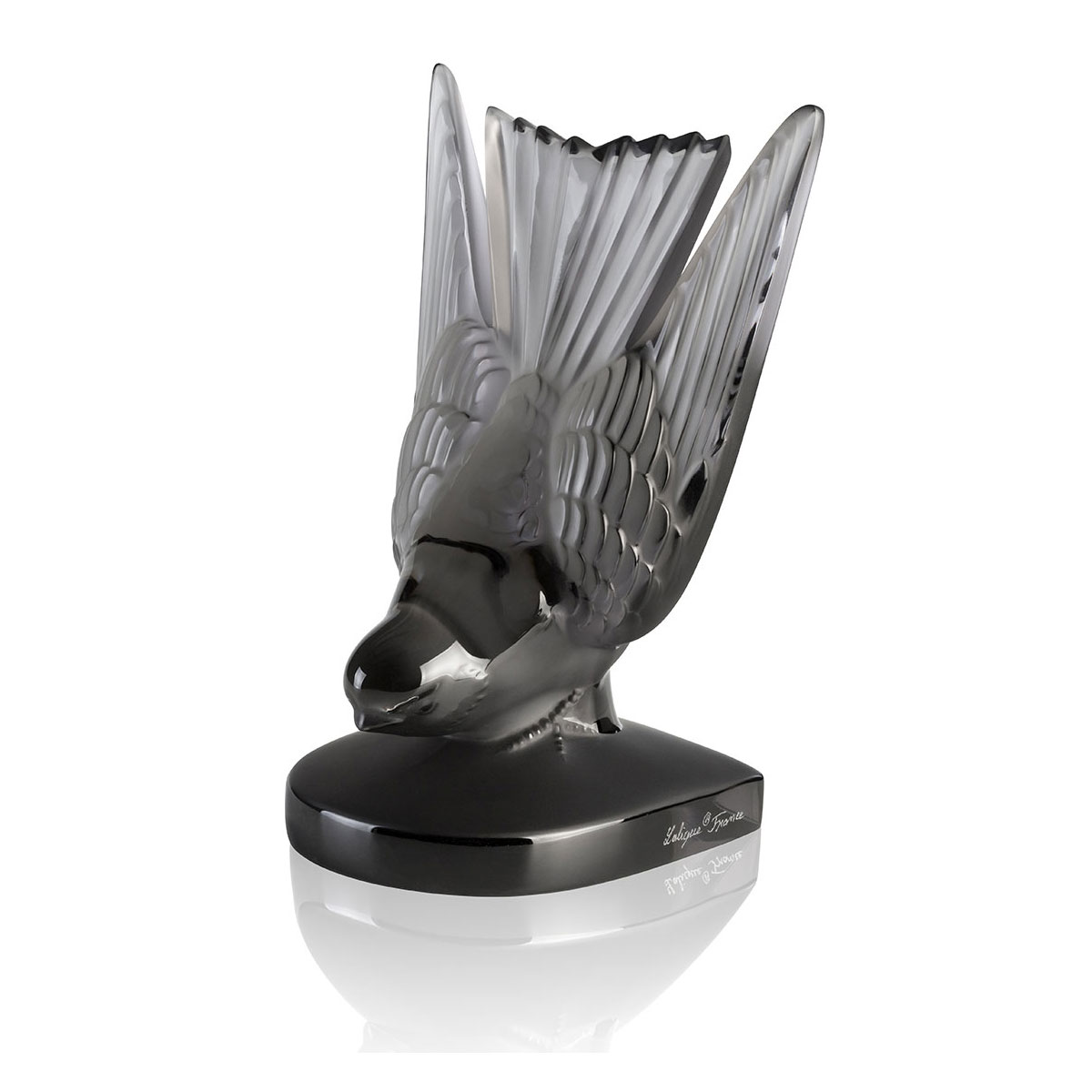 Lalique Hirondelle, Swallow Paperweight, Grey