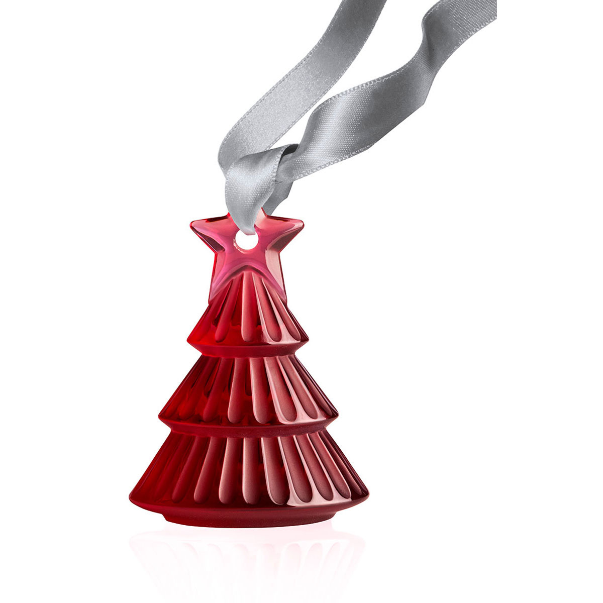 Lalique Tree Christmas Ornament, Red