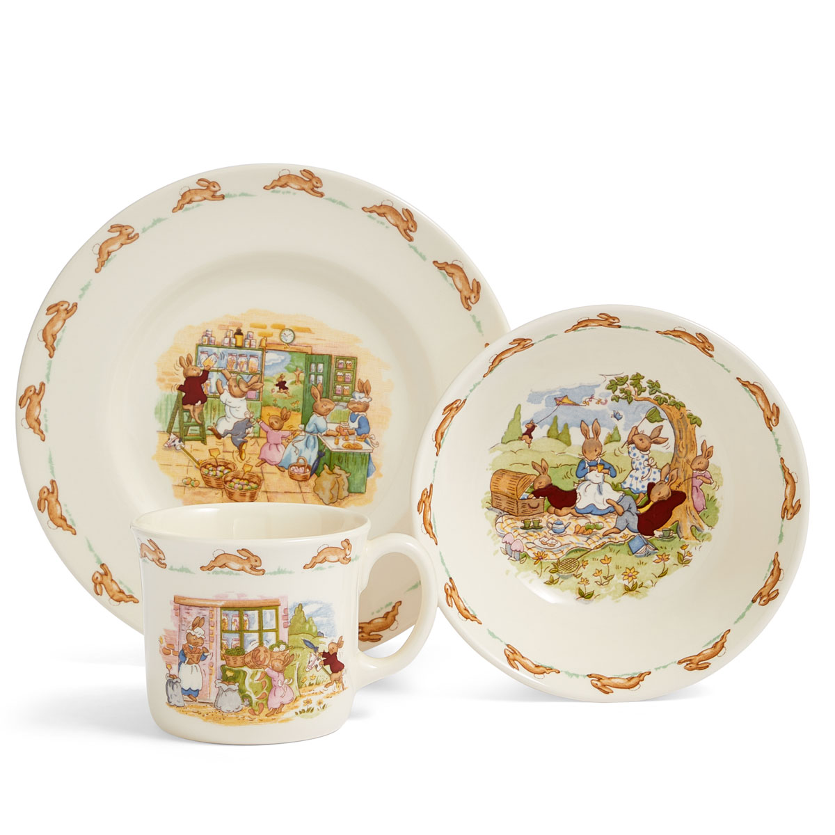 Royal Doulton Bunnykins Childrens Bowl, Plate and Mug 3 Piece Set