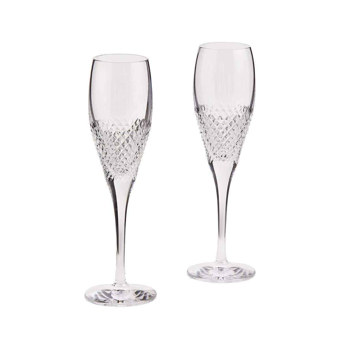 Wedgwood Vera Wang Diamond Mosaic Champagne Flute Pair