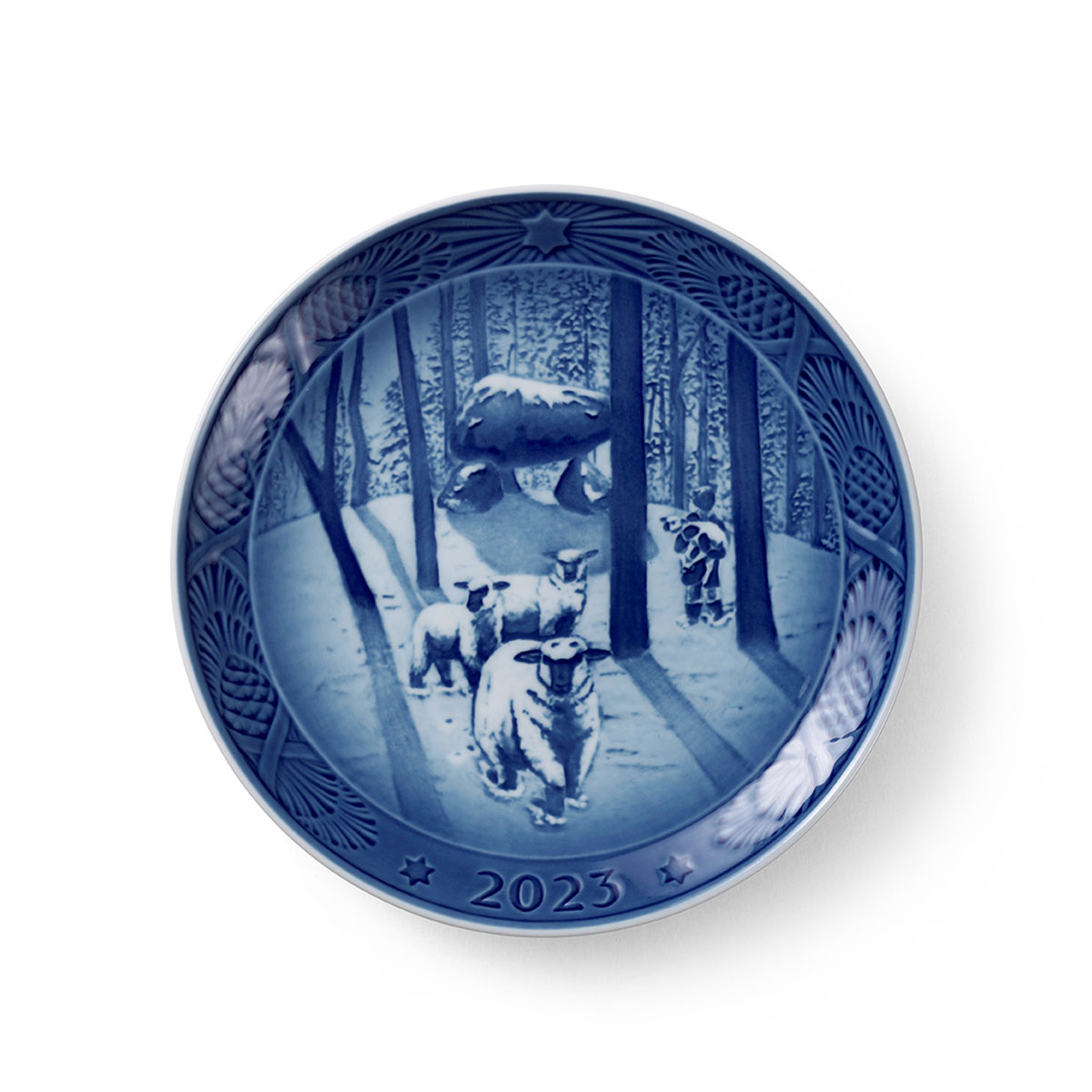 Royal Copenhagen Christmas Plate 2023 - Christmas Time In The Forest