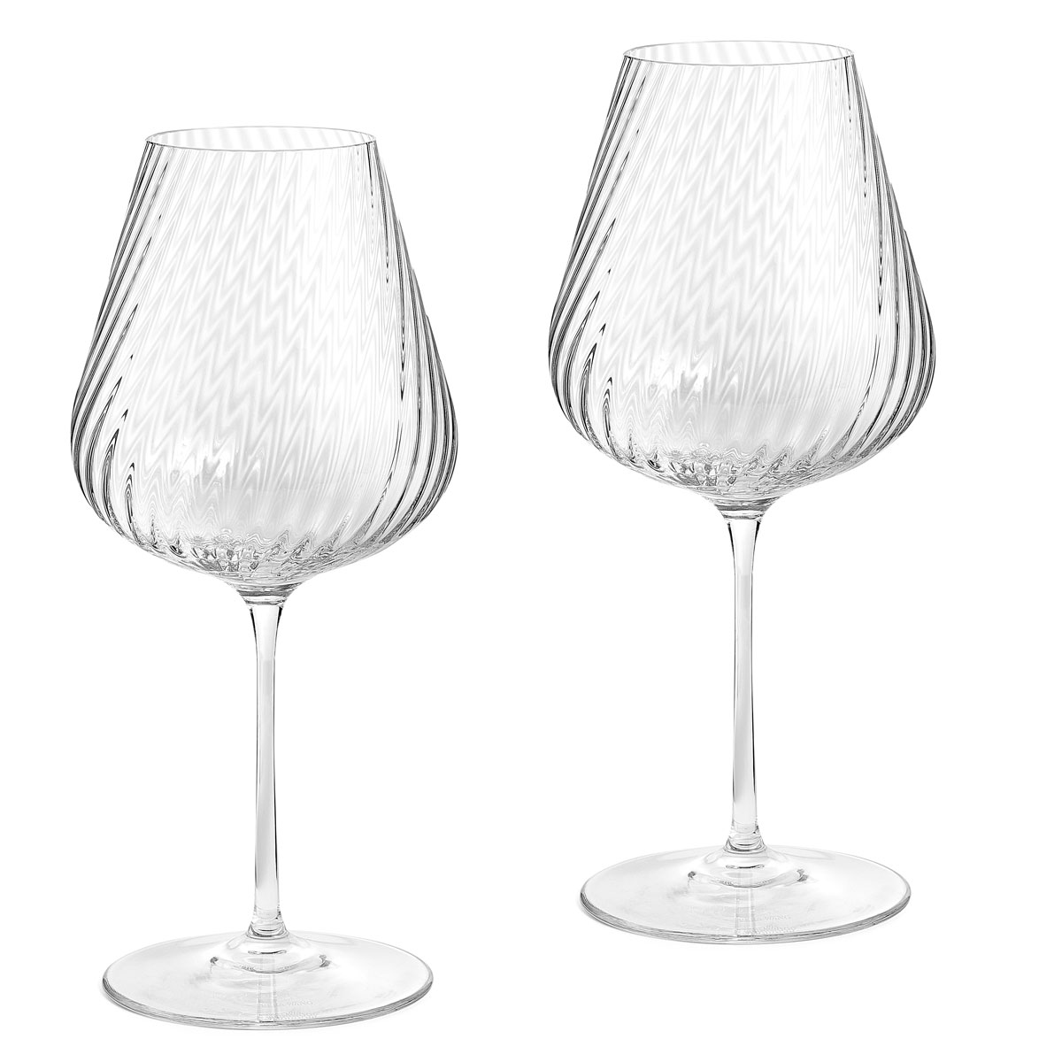 Wedgwood Vera Wang Swirl White Wine Glass, Pair