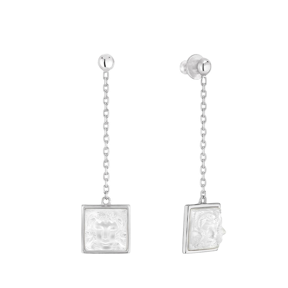 Lalique Arethuse Pierced Drop Earrings