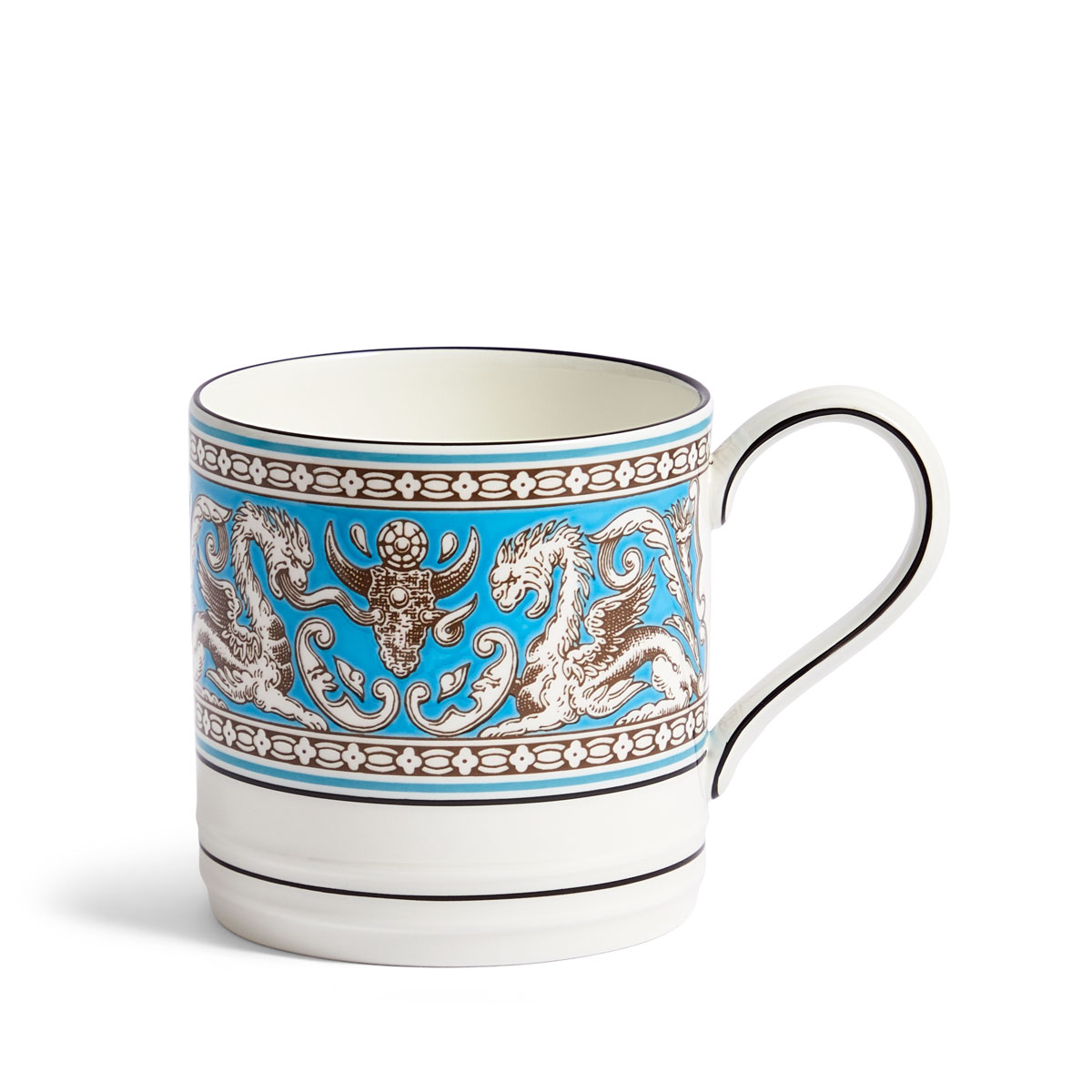 Belleek Classic Irish Wild Rose Mug - Turquoise