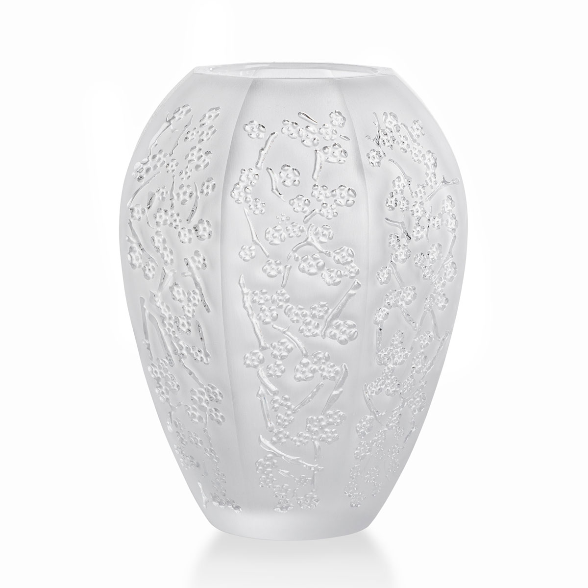 Lalique Sakura 5.5" Vase, Clear