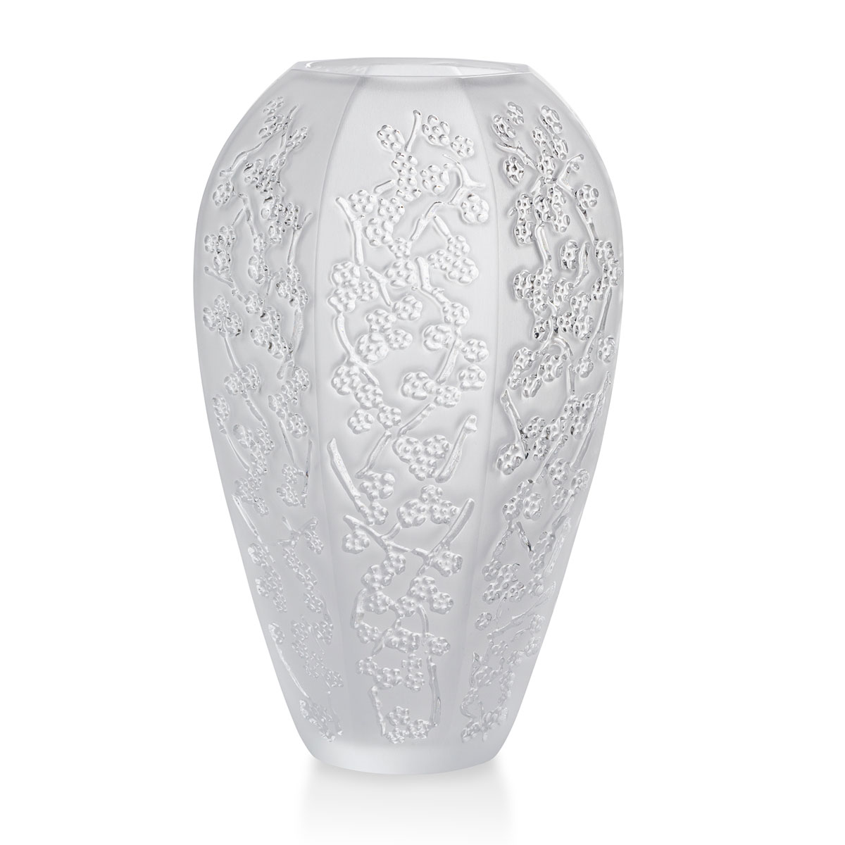 Lalique Sakura 7" Vase, Clear
