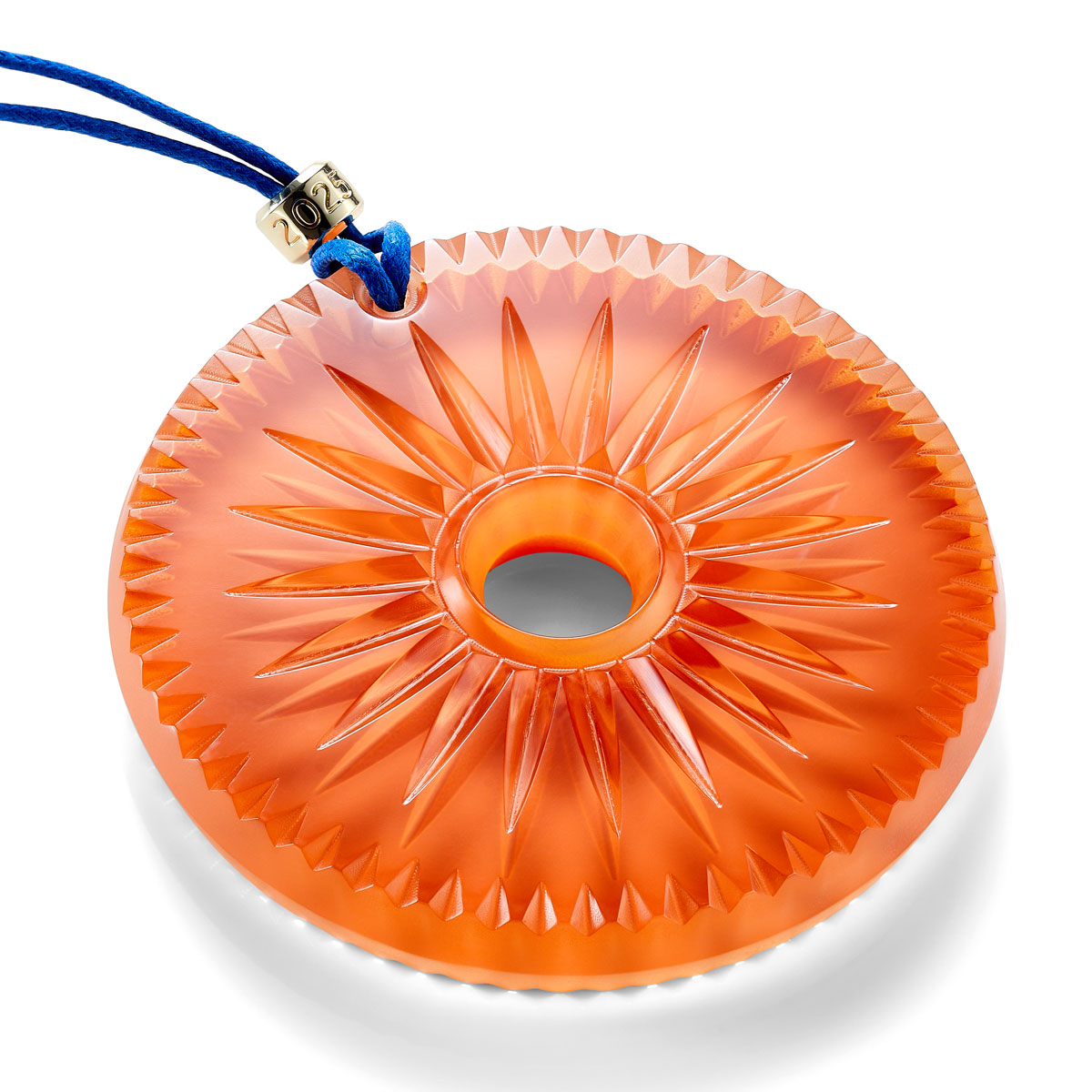 Waterford New Year 2025 Firework Disc Dated Ornament, Orange