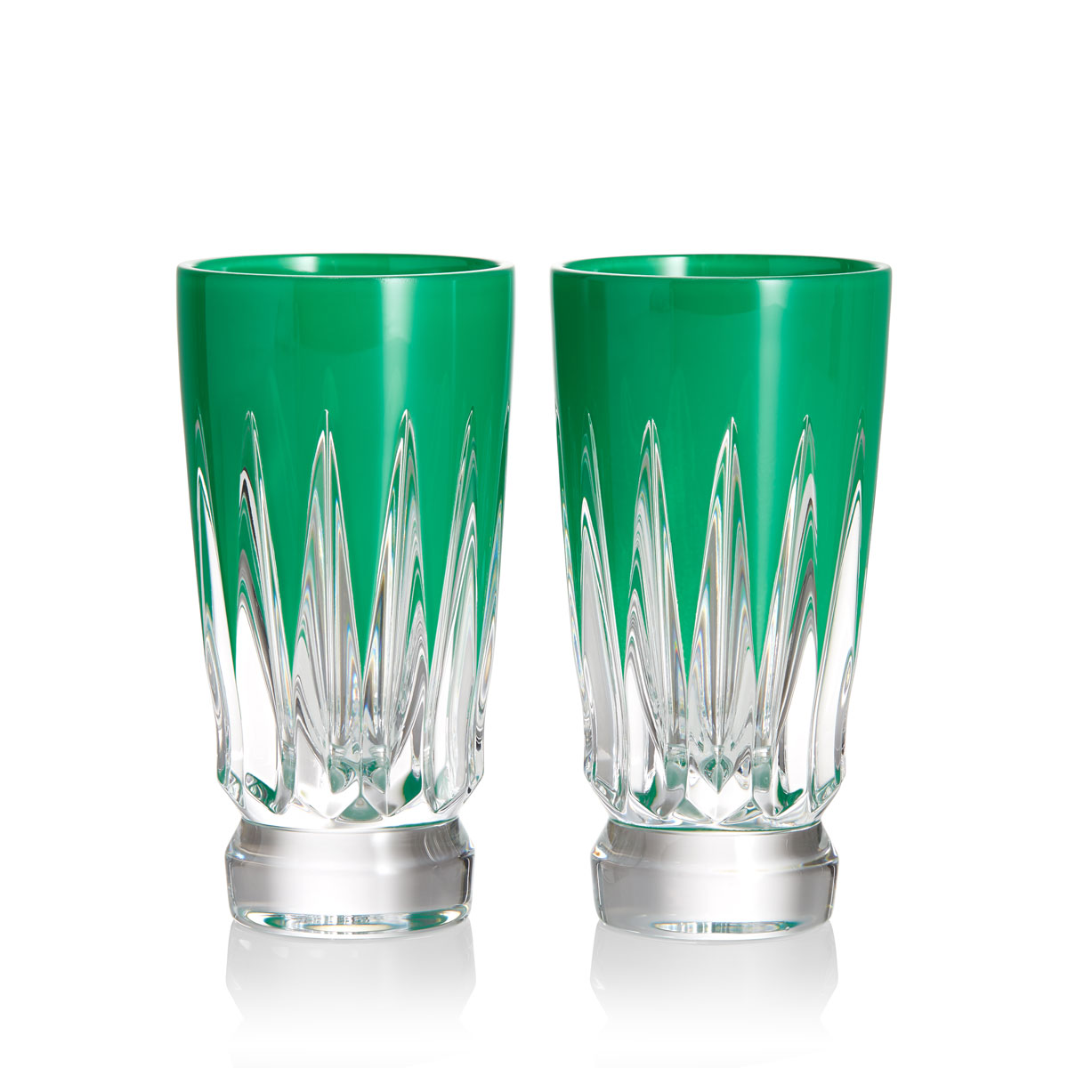 Waterford New Year 2025 Shot Glasses Firework, Pair Green