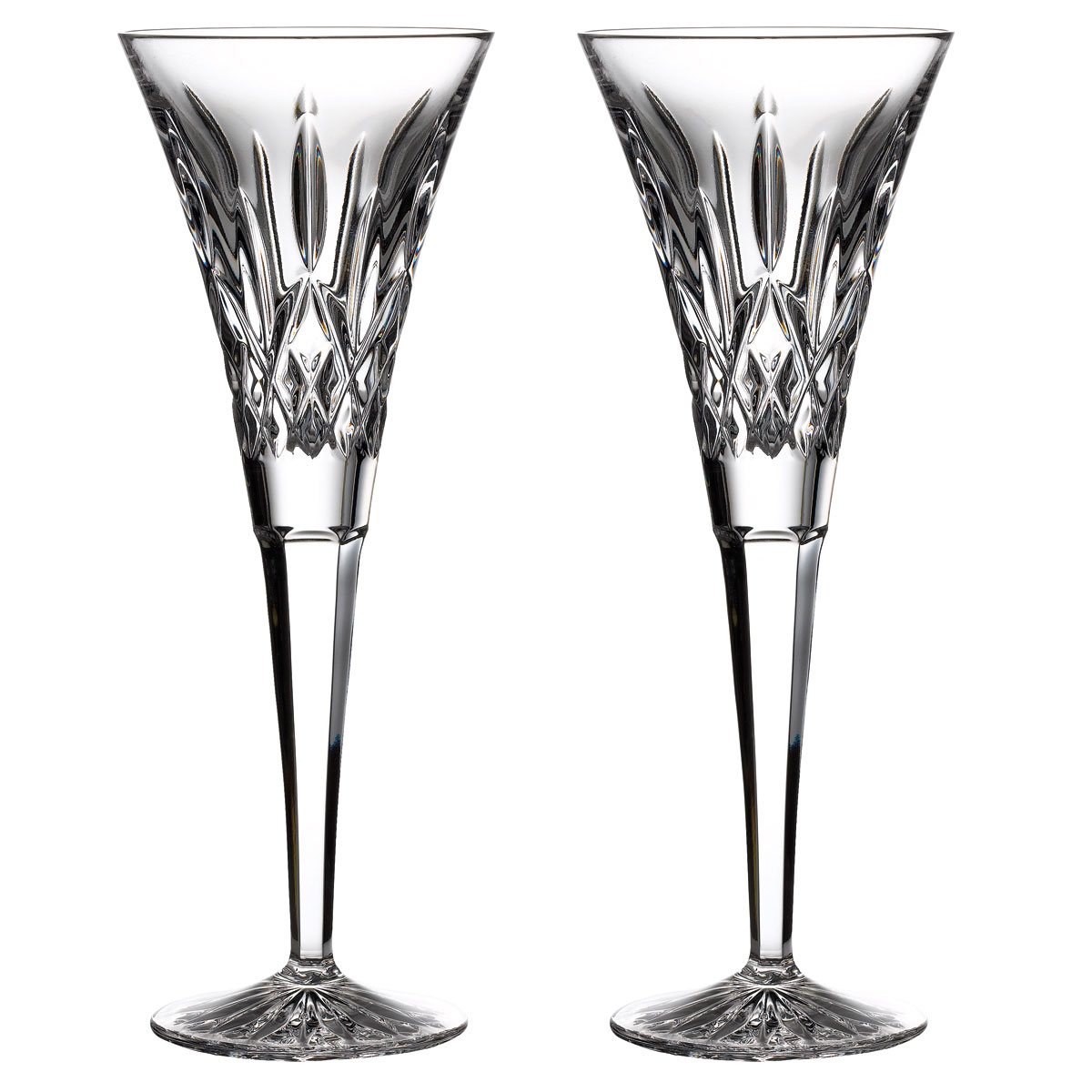 Waterford Crystal, Classic Lismore Toasting Crystal Flutes, Pair
