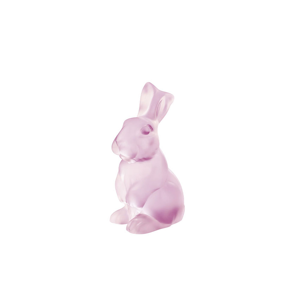 Lalique Toulouse Rabbit Figure Limited Edition, Pink,
