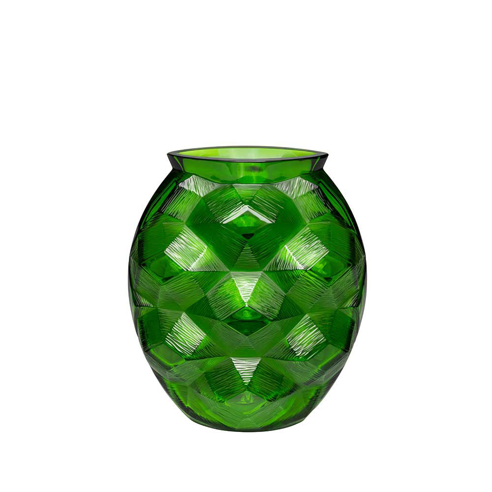 Lalique Empreinte Animale Turtle 10.5" Vase Amazon Green