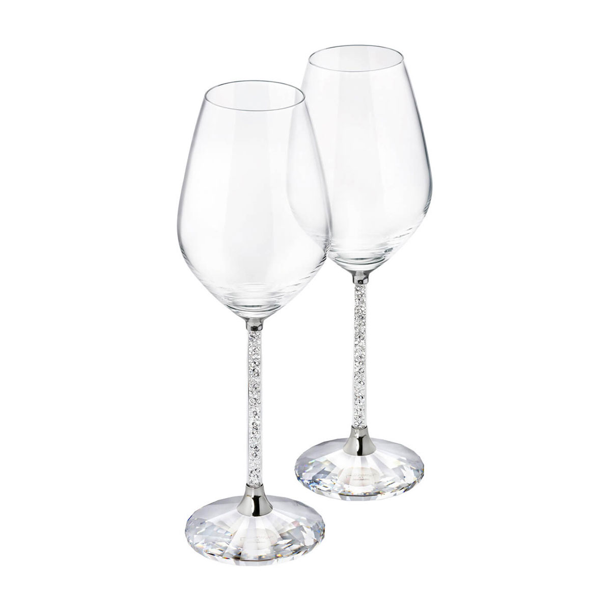 Swarovski Crystalline Crystal White Wine Glass, Pair