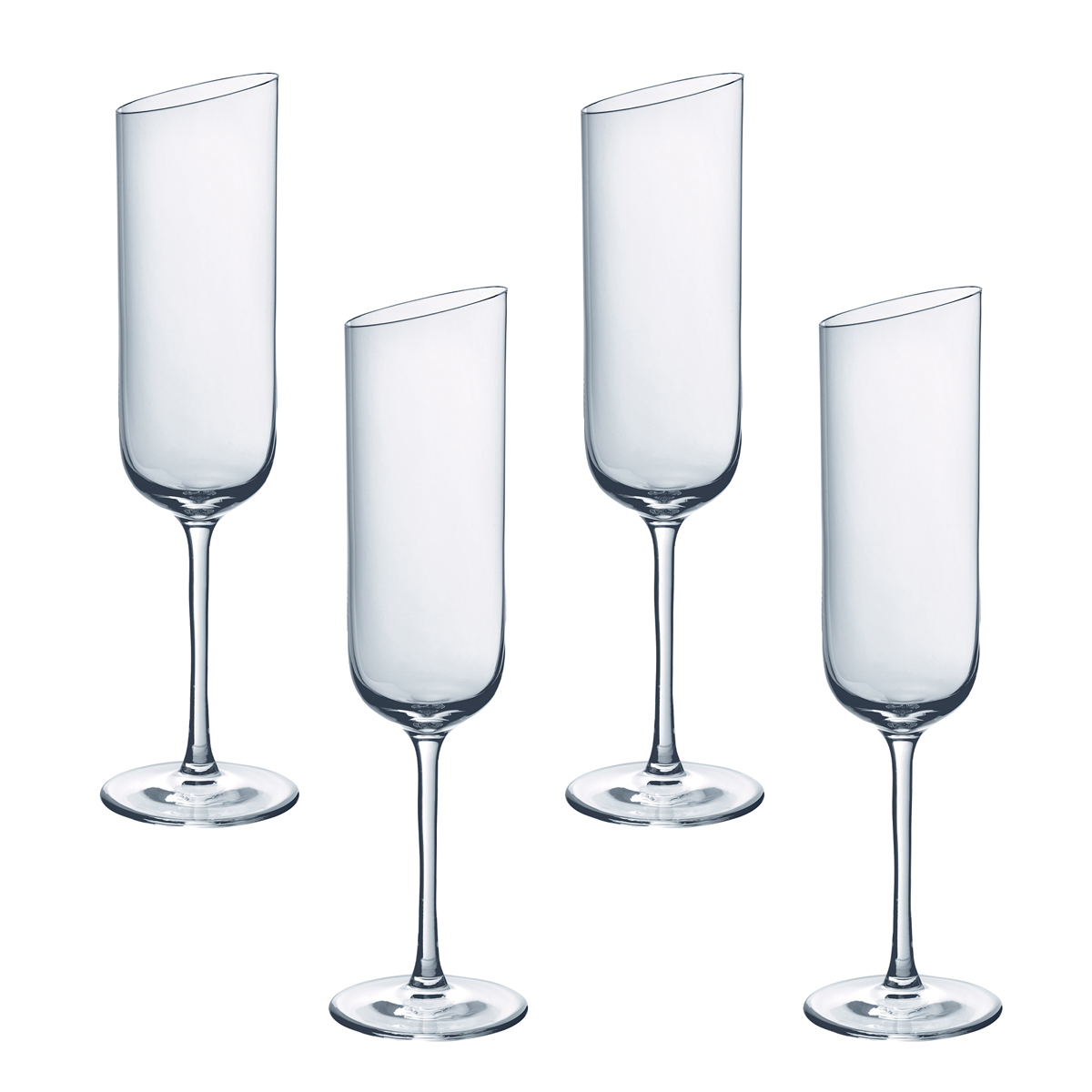 Villeroy and Boch NewMoon Champagne Flute Glasses, Set of 4