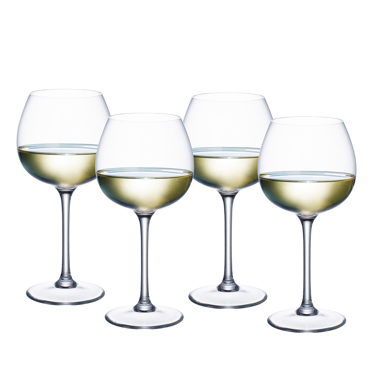 Villeroy and Boch Purismo Soft and Rounded White Wine Glasses, Set of 4