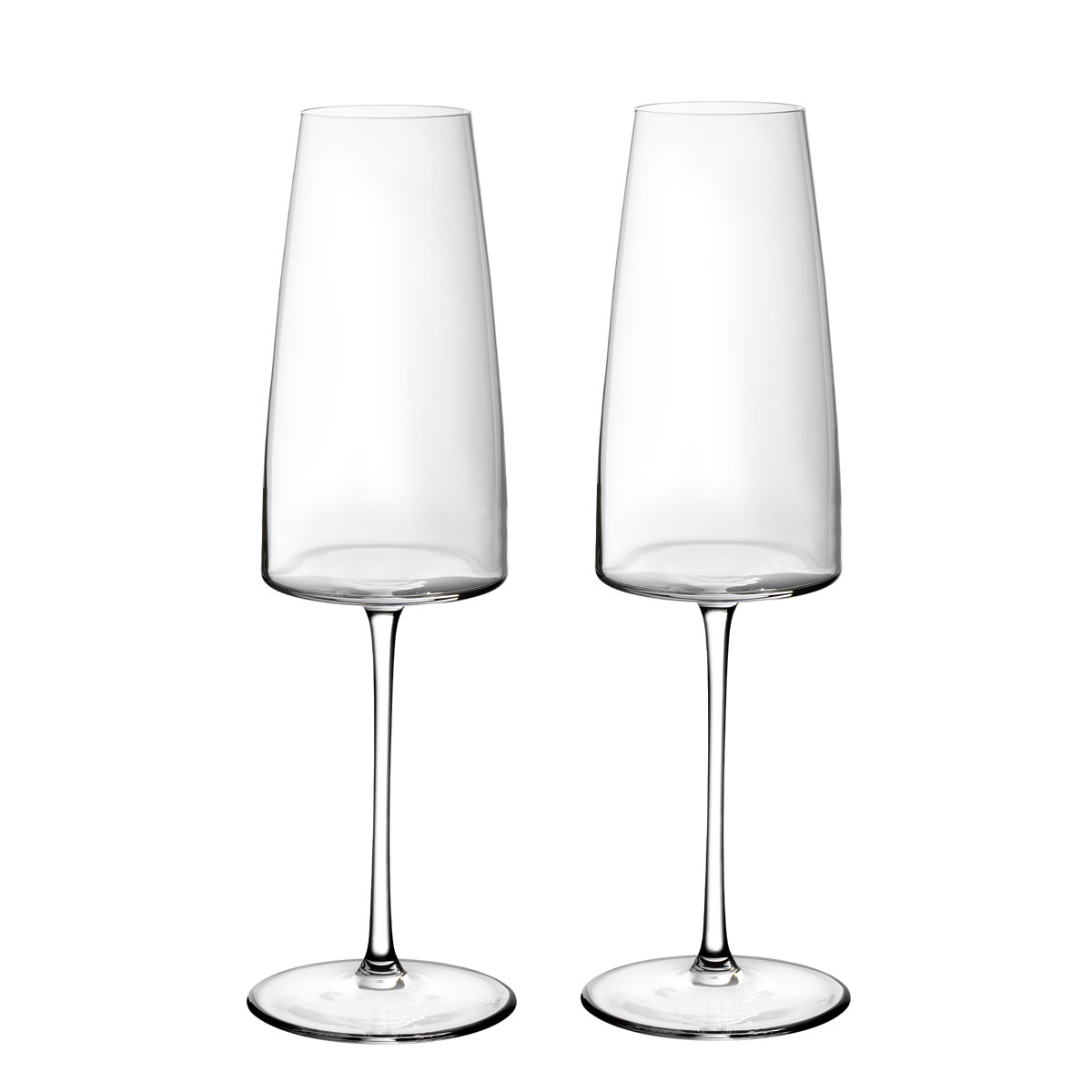 Villeroy and Boch MetroChic Champagne Flute Glasses, Pair