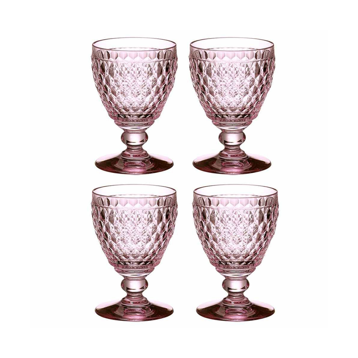 Villeroy and Boch Boston Colored Red Wine Set of 4 Rose